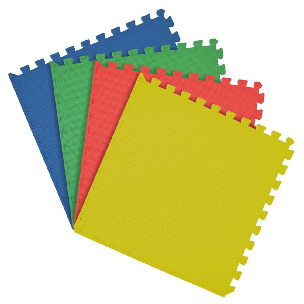 Multi-Color Assorted Interlocking Anti-Fatigue Puzzle Floor Tiles Mats 24" x 24"